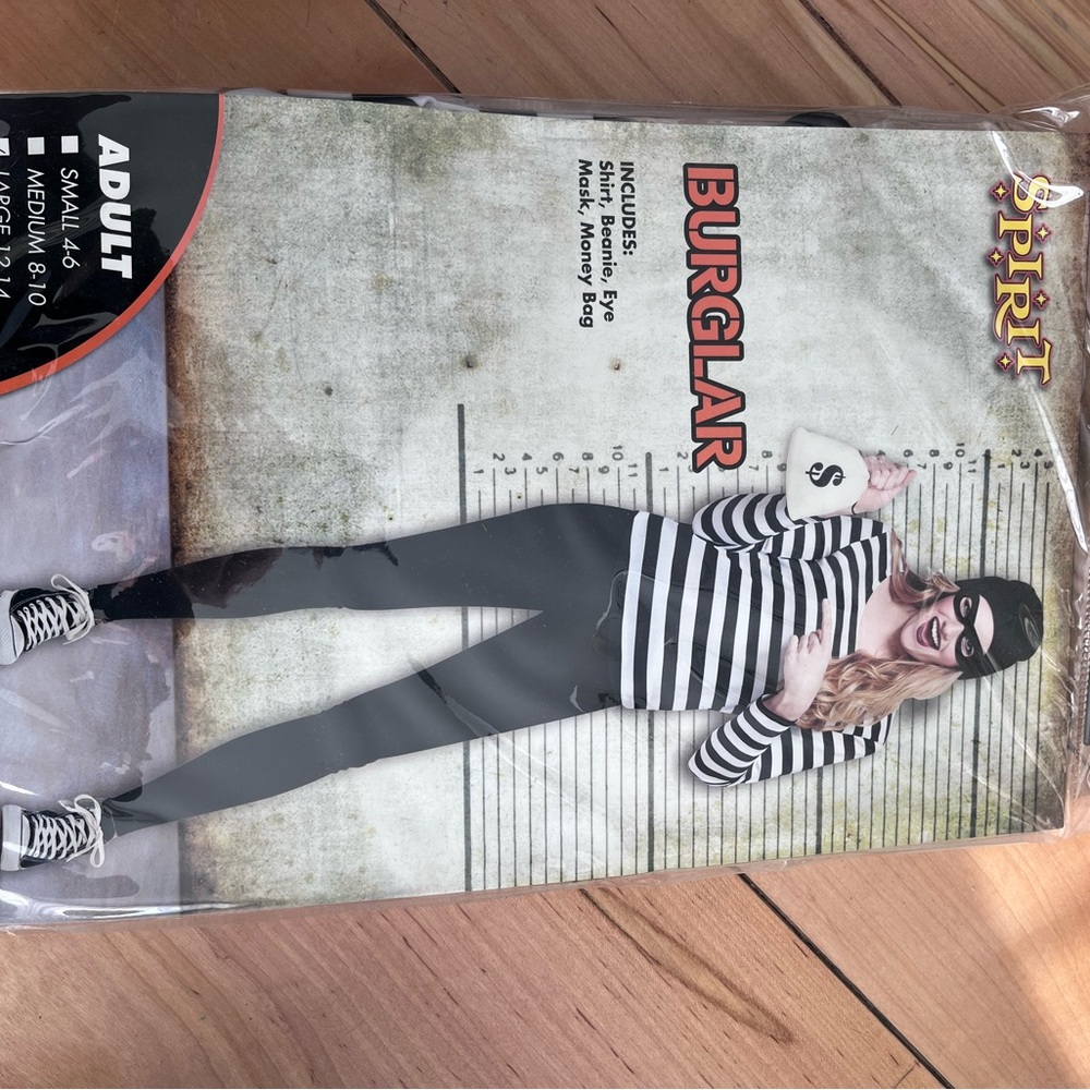Spirit Burglar Costume for Kids - Striped Black and White